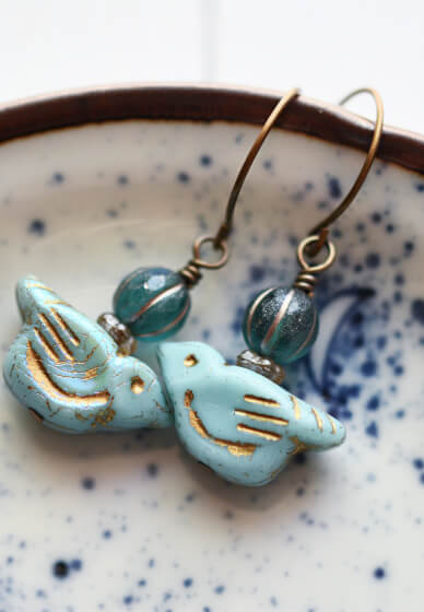 Kit Only - Love Bird Beaded Jewellery Making Kit - Blue