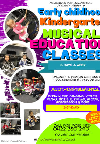 Multi-Instrumental Music Class for Kindergarteners