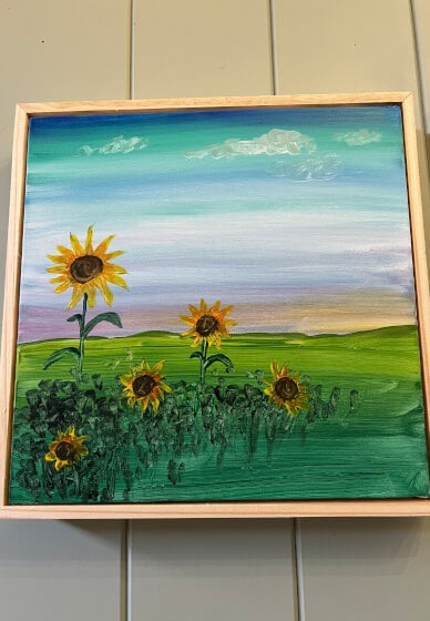 Landscape Painting Class: Sunflowers