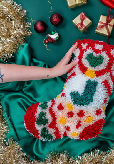 Latch-hooking Class: Make a Personalised Christmas Stocking