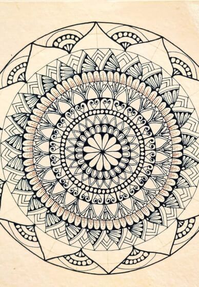 How to Draw Mandala Art || Semi-Circle Mandala || How to draw Mandala for  Beginners | Easy mandala - YouTube