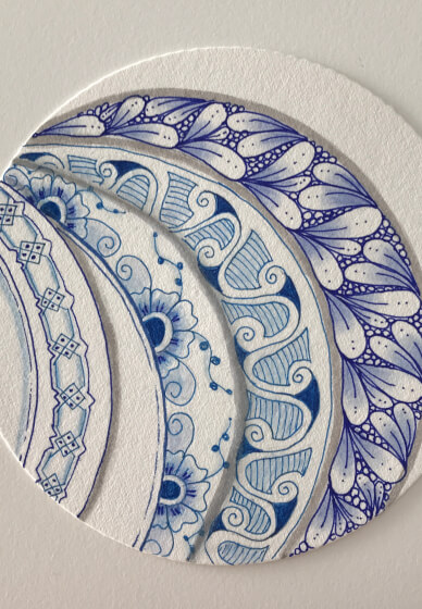 Learn Zentangle Art: China Blue
