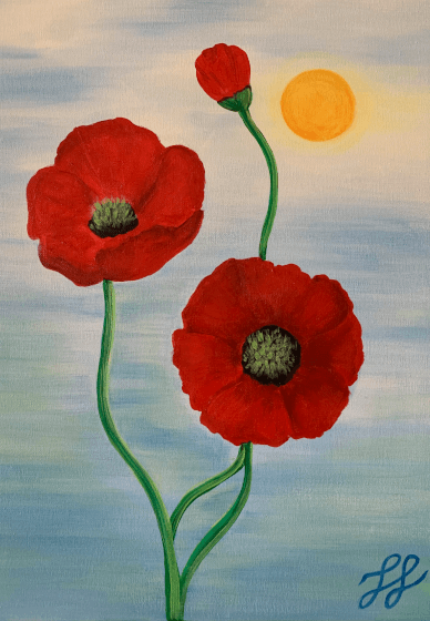 Lest We Forget Poppy Paint and Sip Class
