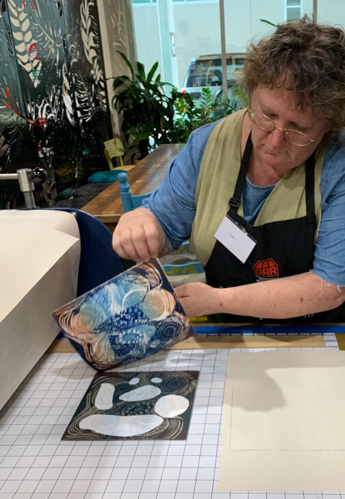 Linocut Printing with Stencils Workshop