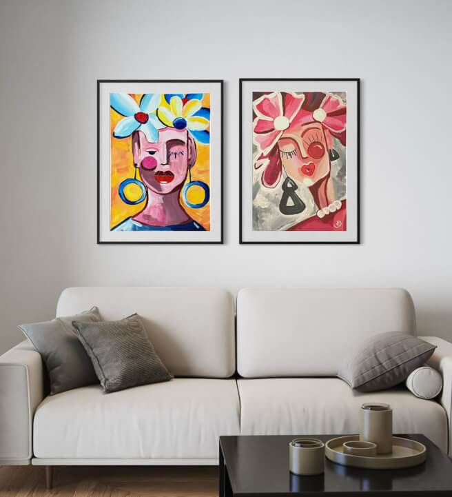 Whimsical Portraits Paint and Sip Class