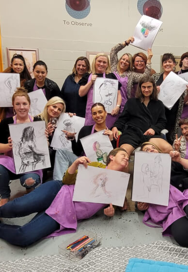 Live Model Drawing Class: Peep and Sip for Hens Night
