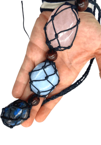 Macrame Necklace and Keyring Workshop with Crystals
