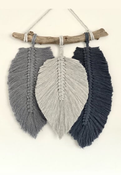 Macrame Wall Hanging Workshop: Feathers and Leaves