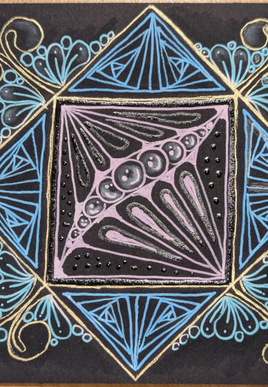 Magical White on Black - Zentangle® Inspired Art Class