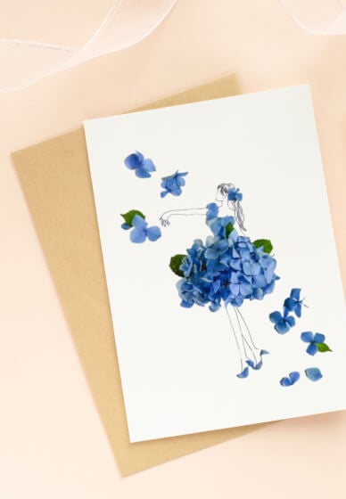 Make Flower Figure Postcards