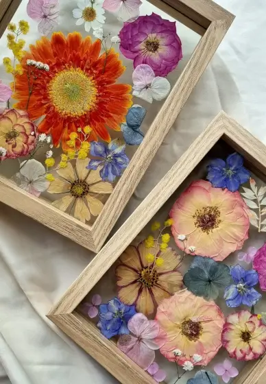 Make Pressed Flower Frame Art or Memorabilia Class