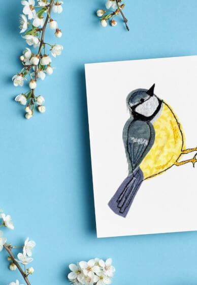 Make Watercolour Birds Postcards