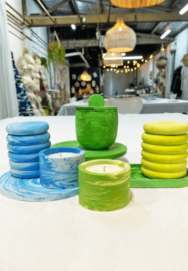 Make Your Own Candle and Marbled Container Workshop