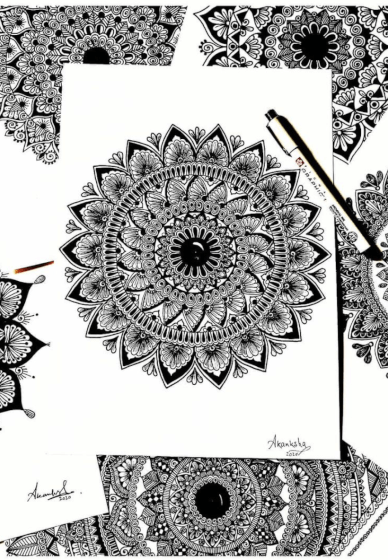 How to Draw Mandala Art || half-disk Mandala || How to draw Mandala for  Beginners || Easy mandala - YouTube