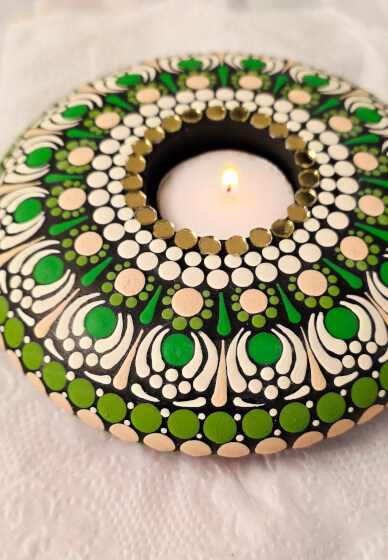 Mandala Stone or Candle Holder Painting Workshop