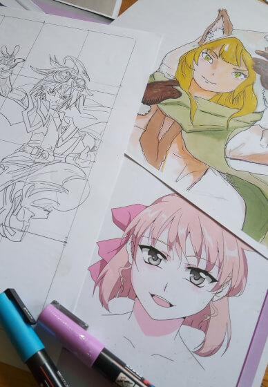 Manga Drawing Class for Corporate Groups