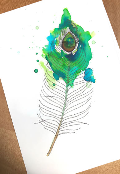 Meditative Drawing and Painting: Peacock Feather