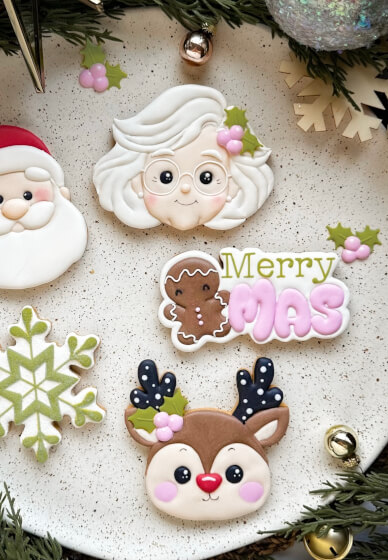 Merry Xmas Royal Icing Cookie Class