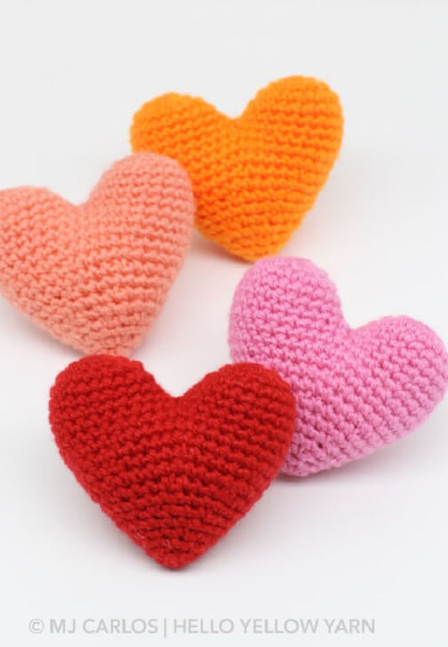 Mindful Crochet Love Hearts for Mother's Day
