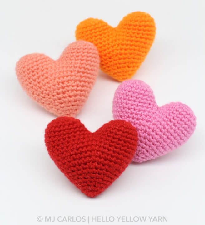 Mindful Crochet Love Hearts for Mother's Day