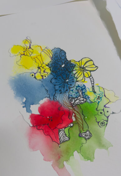 Mindful Watercolour and Zendoodle Workshop with Sound Healing