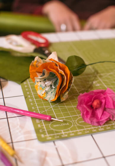 Mini Paper Flower Bouquet Workshop