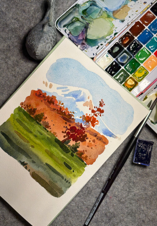 Minimalist Watercolour Landscape Painting Workshop