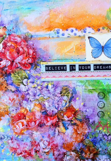 Mixed Media Class - Believe in Your Dreams
