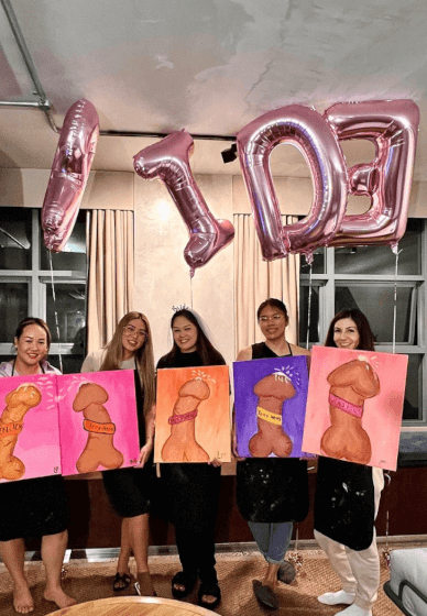 Mobile Paint and Sip Class for Hens Parties