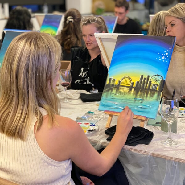 Mobile Paint and Sip Class Sydney Events ClassBento