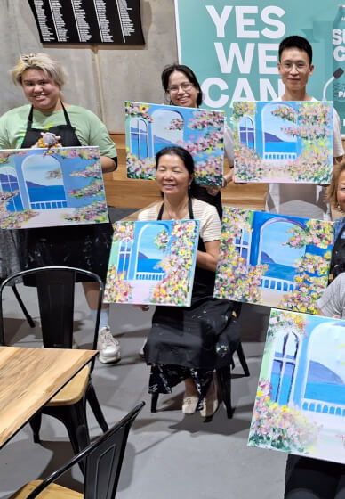 Mobile Paint and Sip Class - Sydney