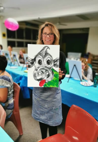 Mobile Painting Class for Team Building