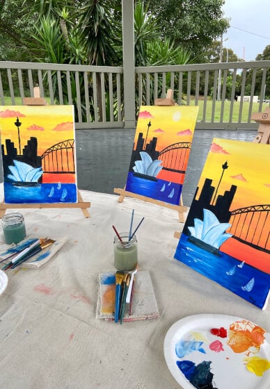 Mobile Sip and Paint Class for Private Events