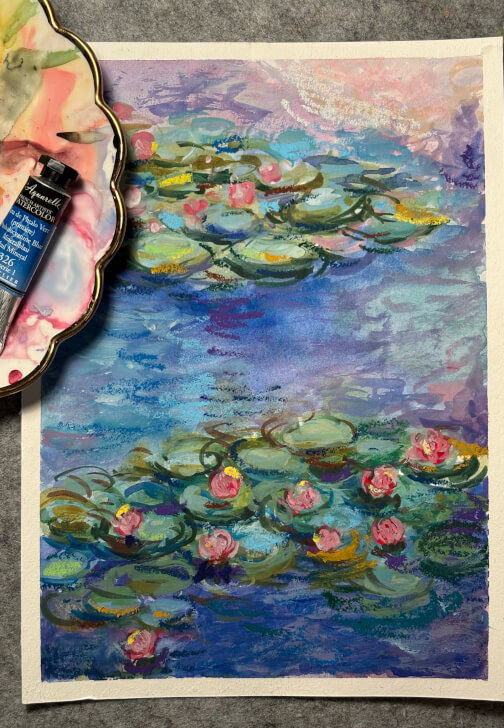 Monet-Inspired Water Lily Painting Workshop for Beginners
