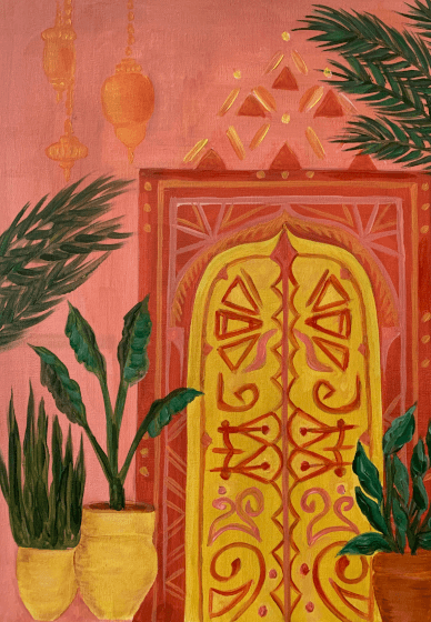 Morroccan Doorway Paint and Sip Evening