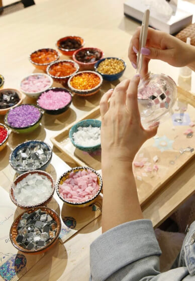 Mosaic Glass Candle Holder Workshop