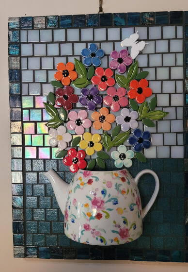 Mosaic Workshop: Half Cup Planter