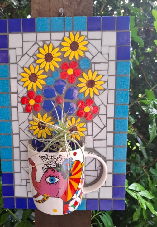 Mosaic Workshop: Half Cup Planter