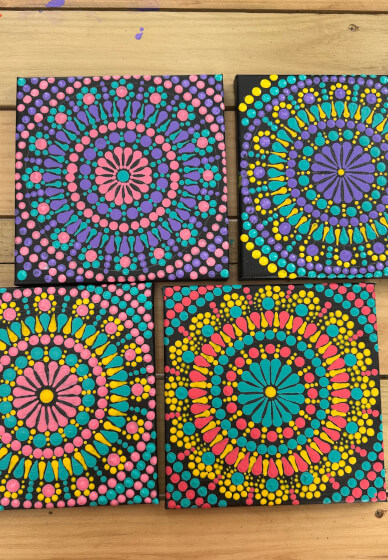Mother's Day Dot Mandala Class: Paint and Sip BYO