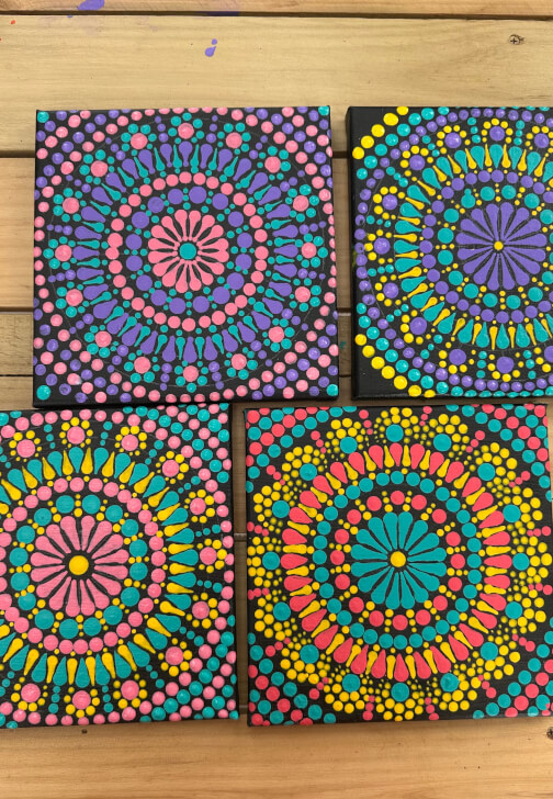 Mother's Day Dot Mandala Class: Paint and Sip BYO
