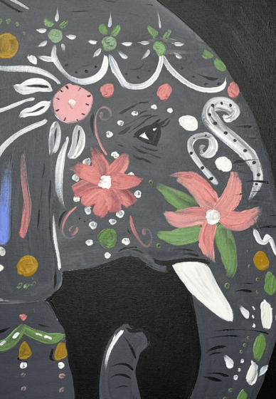 Mother's Day Paint and Sip Class: Elephant
