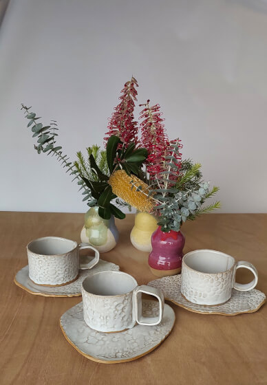 Mug and Cake Plate Pottery Class