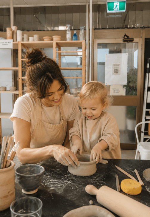 Mums and Bubs Pottery Class