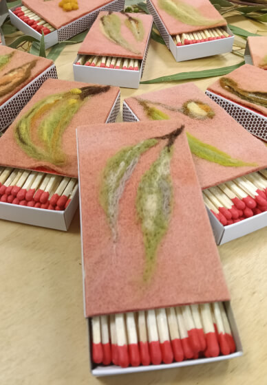 Needle Felted Matchstick Cover Workshop
