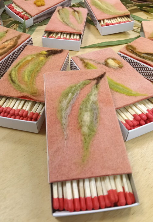 Needle Felted Matchstick Cover Workshop