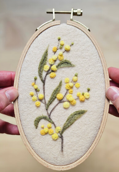 Needle Felting Workshop Spring Wattle