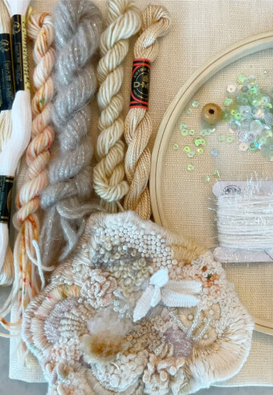 Neutral Colours Coral Embroidery Kit