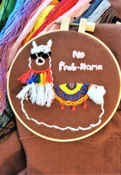 No Prob-llama Embroidery Craft Kit