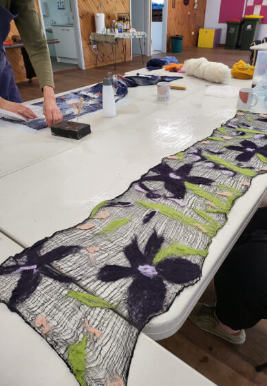 Nuno Felted Scarf Making Class