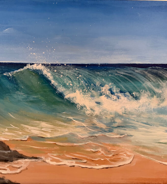 Ocean Wave Paint and Sip